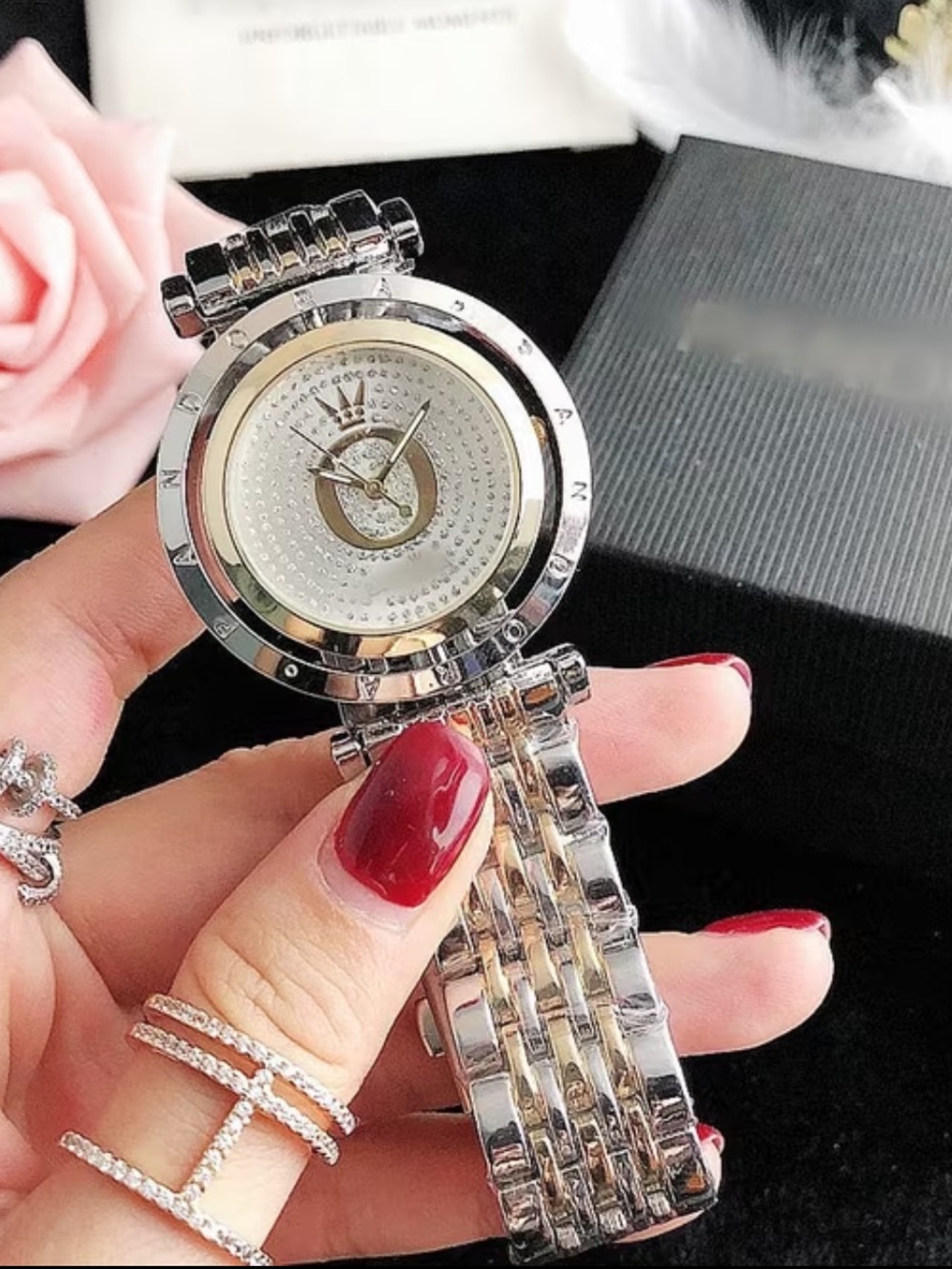 Pandora Silver Women's Crystal Accent Bracelet Watch